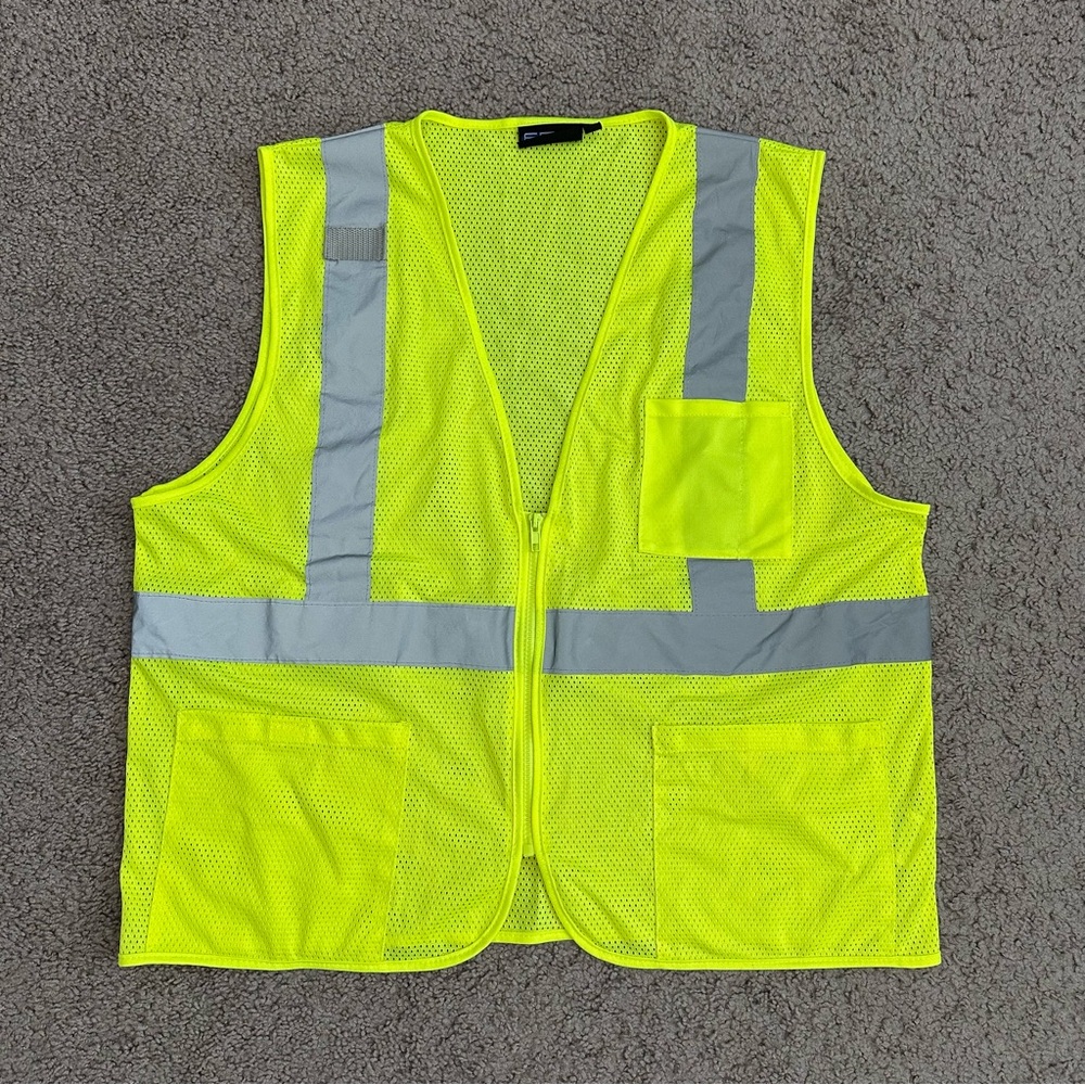 High-Visibility Safety Vest Neon Yellow Adult Unisex L
